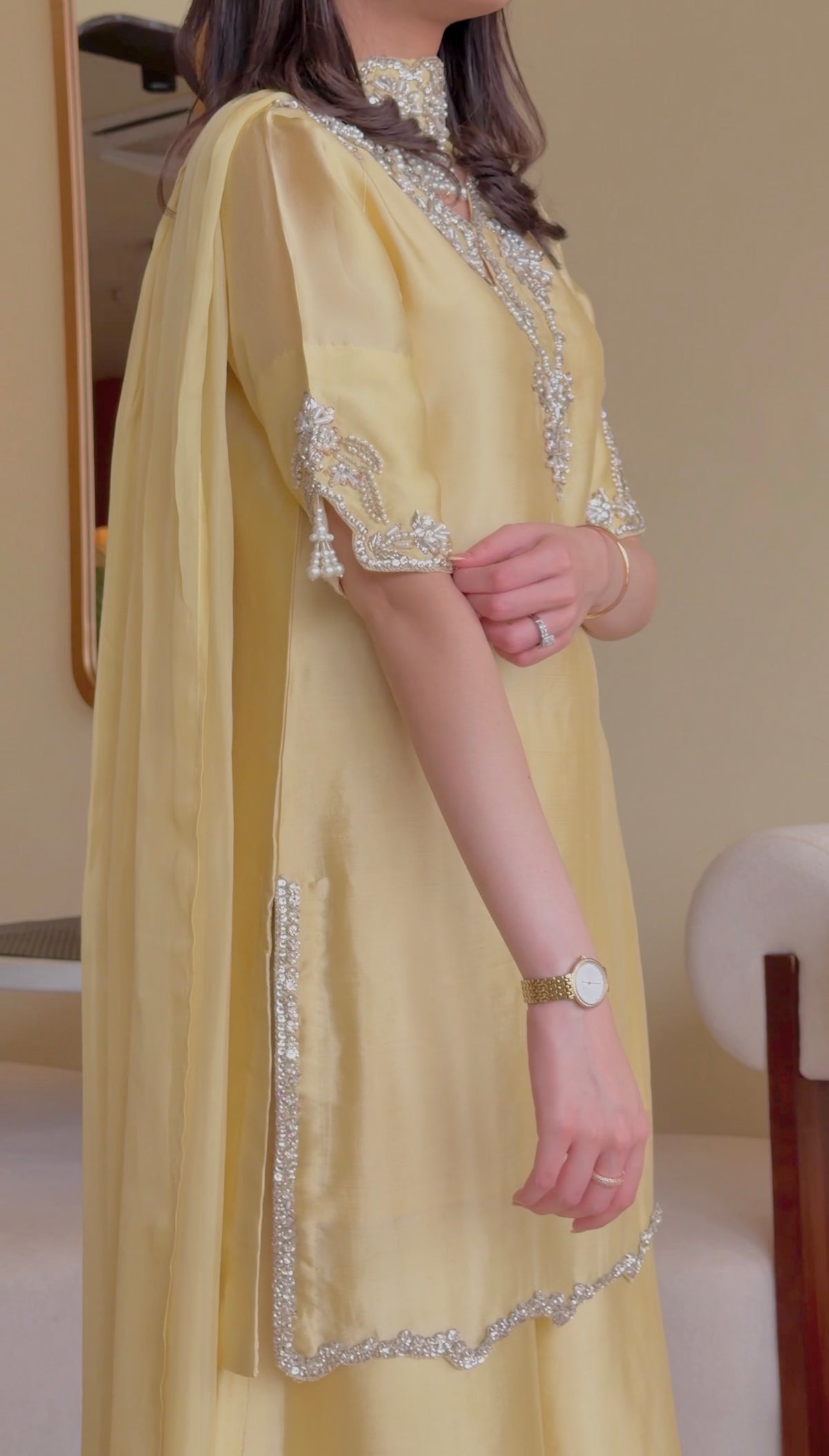 Liya butter yellow half sleeves 🕊️ READY TO DISPATCH