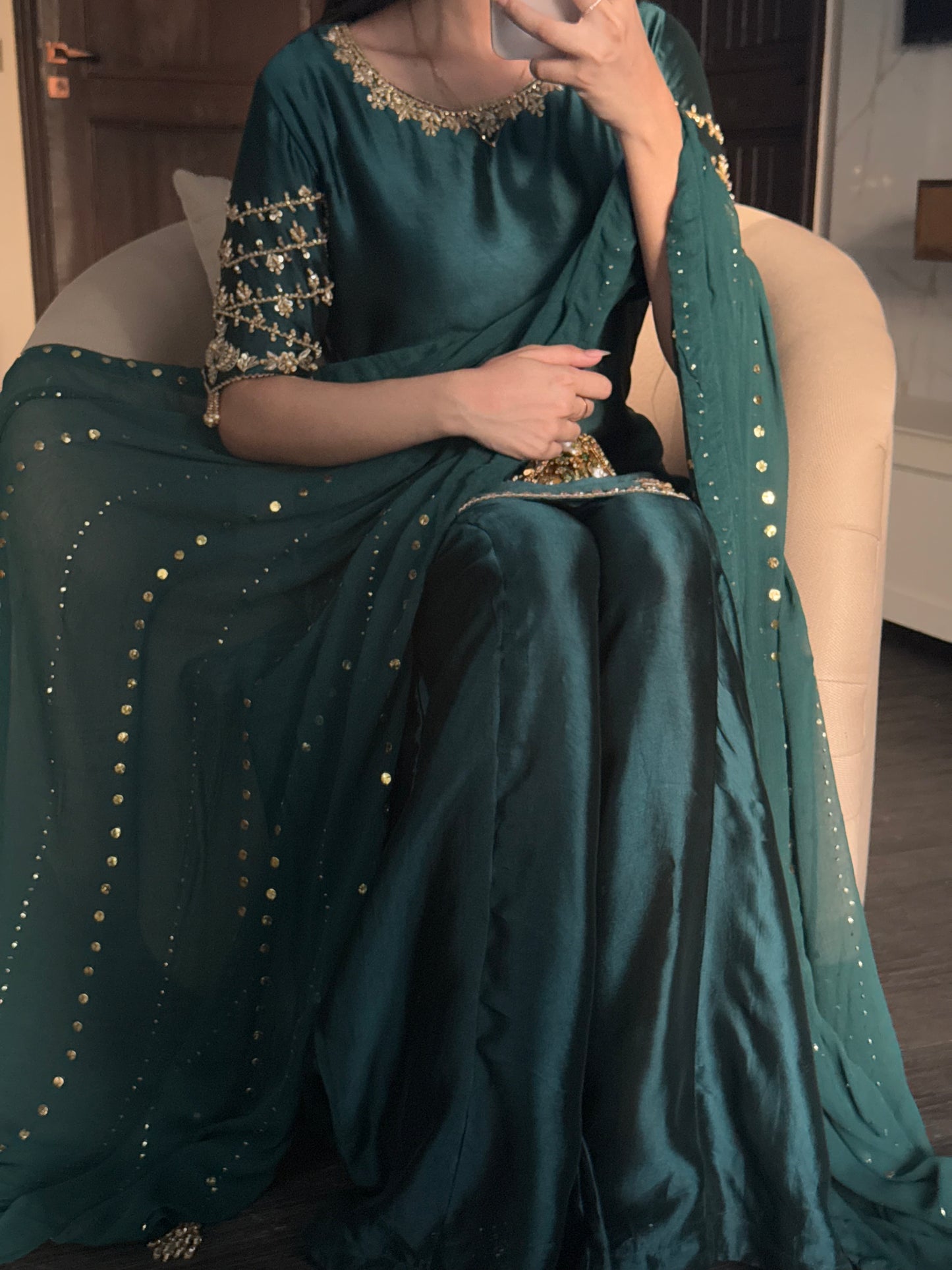 Saliha Green Full Sleeves 🕊️ PRE ORDER
