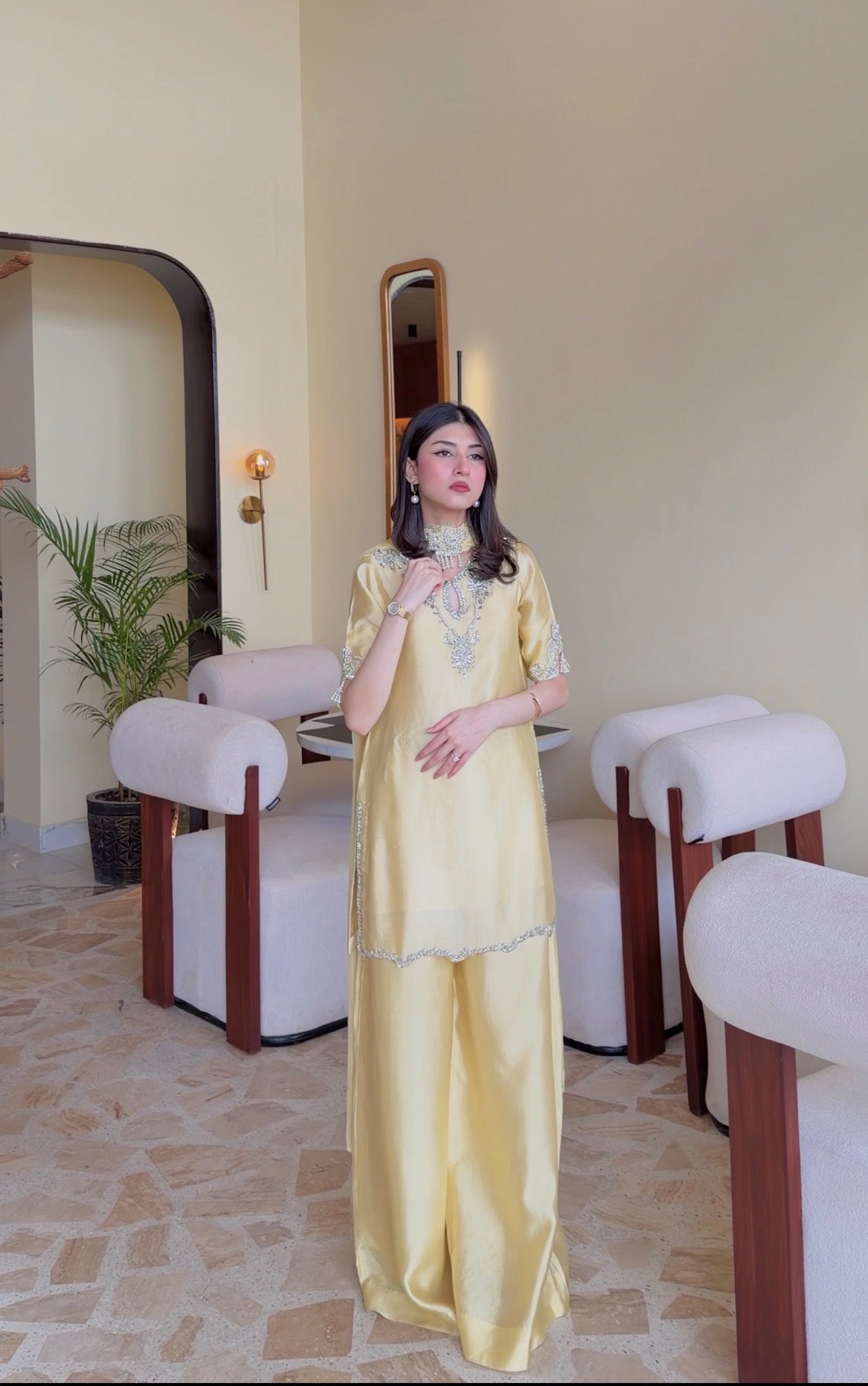 Liya butter yellow half sleeves 🕊️ READY TO DISPATCH