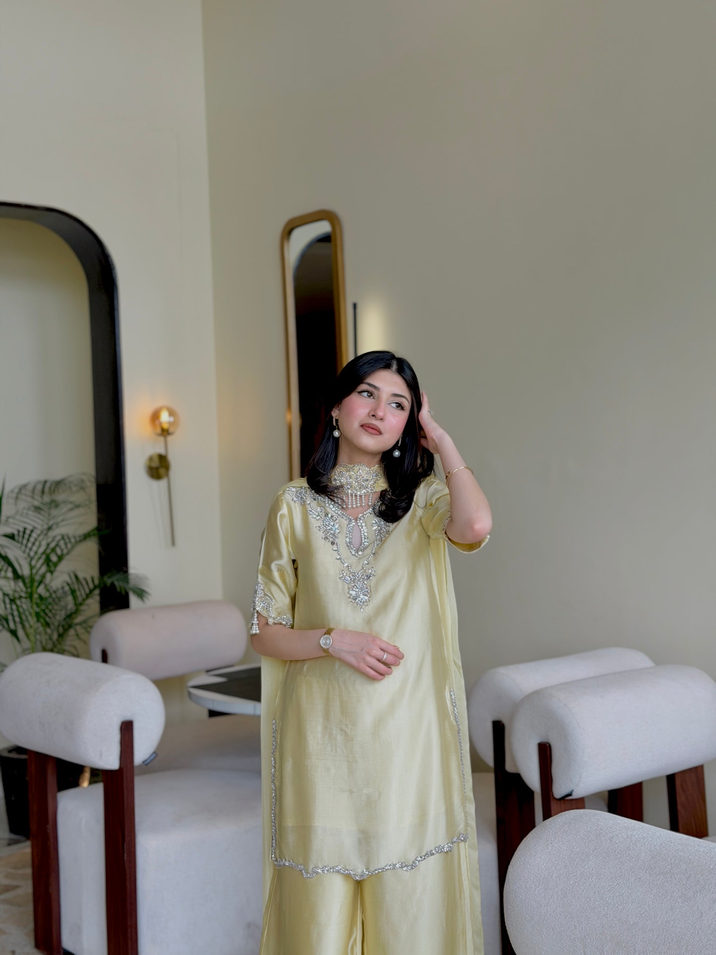 Liya butter yellow half sleeves 🕊️ READY TO DISPATCH